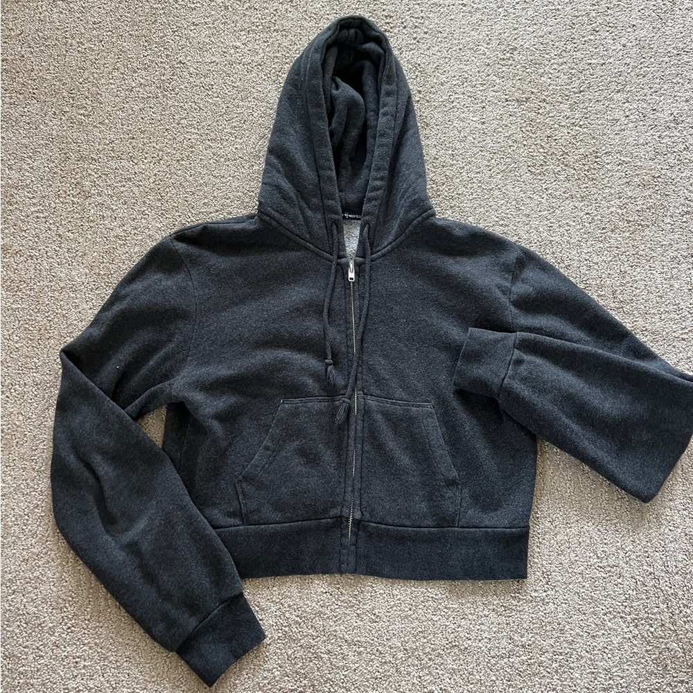Brandy Melville Cropped Zip-Up